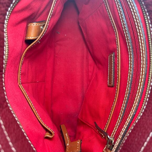 Dooney and Bourke Pebble Grain Small Lexington in Bordeaux - Picture 7 of 9